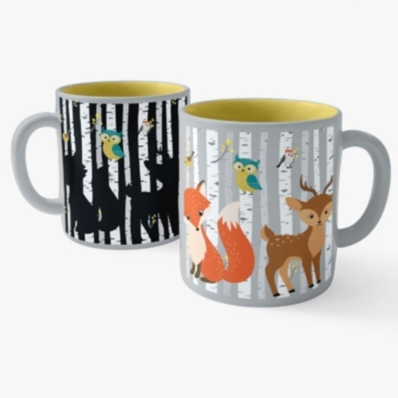 GOURMET DU VILLAGE Woodland Friends Color Changing Child's Mug Set - Picture 1 of 13